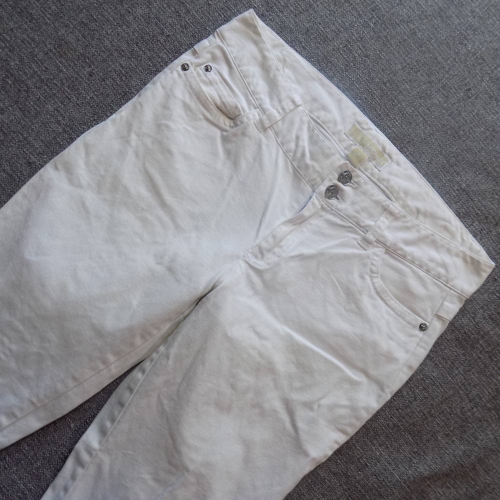 Michael Kors Jeans Womens 6 White Good Straight Leg Cotton Stretch 1698